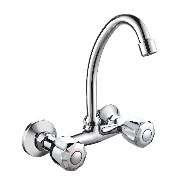 AMOK-99- Style Classic, Double handle Wall Mounted kitchen mixer