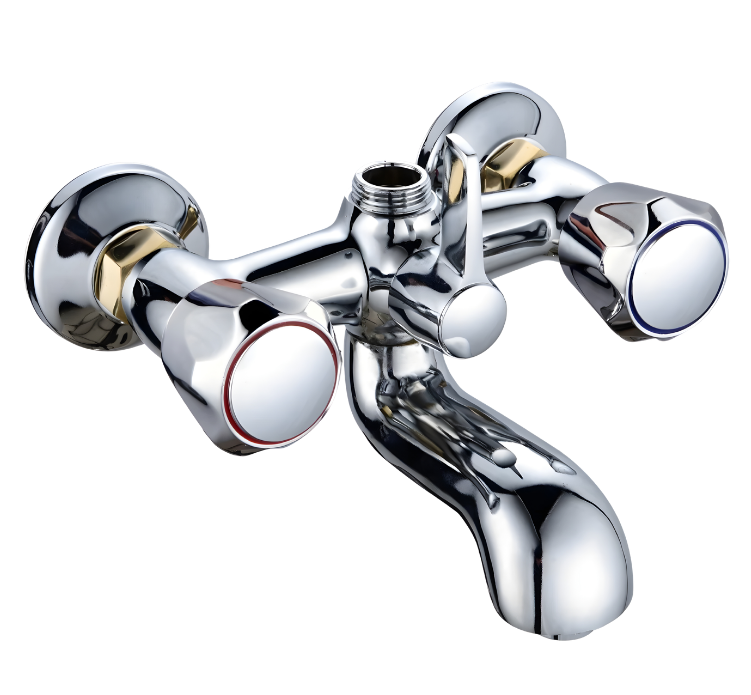 WKT B01 double handle wall mounted bath mixer